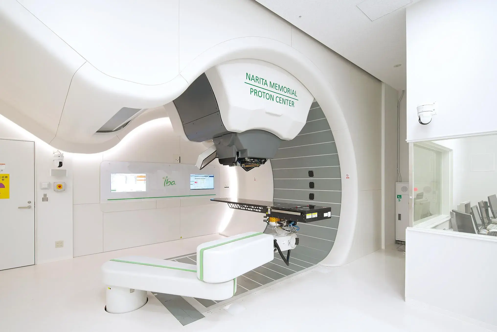 Completed ProteusONE treatment room at Narita Memorial Proton Center in Toyohashi.